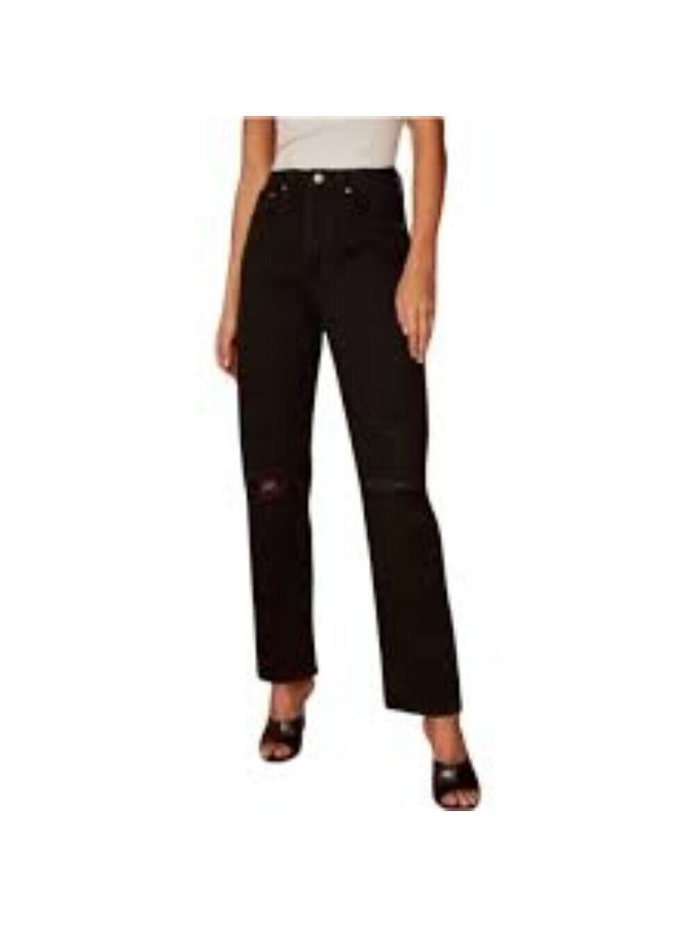 Denim Forum The Joni High Rise Loose  Black Jeans 32 L Size 24